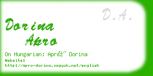 dorina apro business card